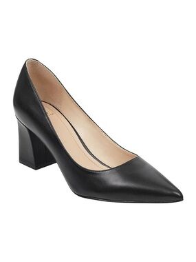 Marc Fisher Women's Black Pointed Block Heel Pump